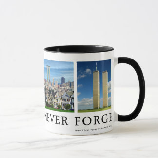 9/11" América nunca olvidará" la taza