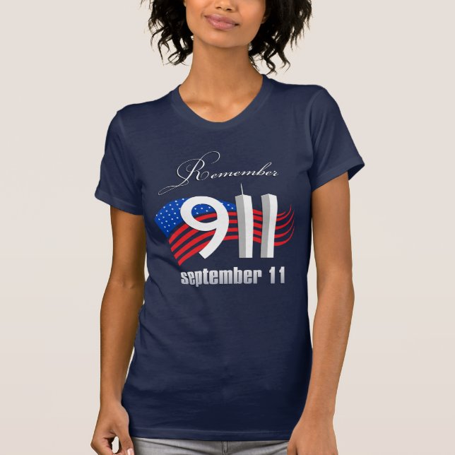 9/11 recuerde el 11 de septiembre - camiseta de (Anverso)