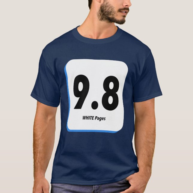 9.8 Camiseta de libros de historietas de menta cer (Anverso)