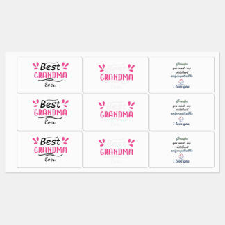 9 Abuelo y pegatinas de las Abuelas/ Mejor Abuela