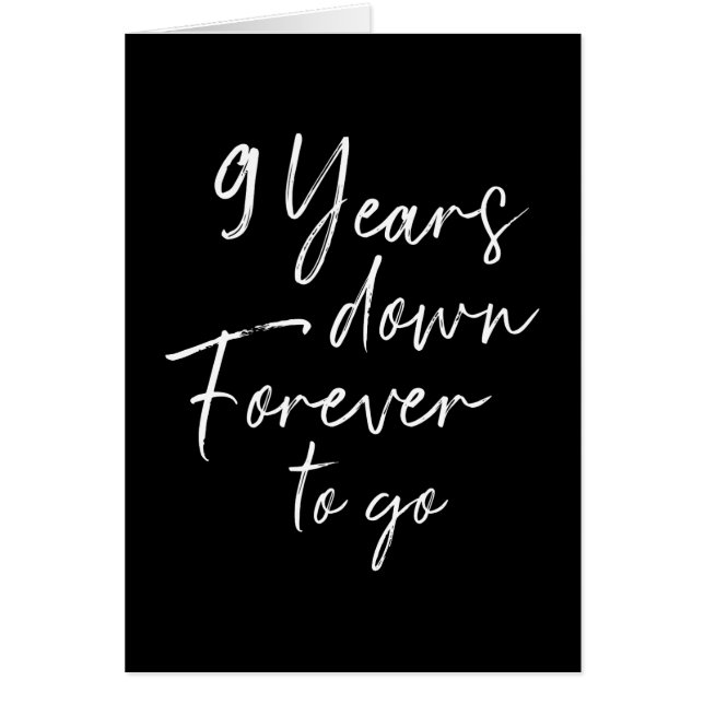 9 años para el noveno aniversario del boda (Frente)