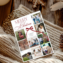 9 collage de fotos guión elegante Feliz Navidad