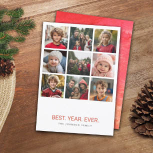 9 Foto Mejor Año Ever HYN Navidad Minimal rojo