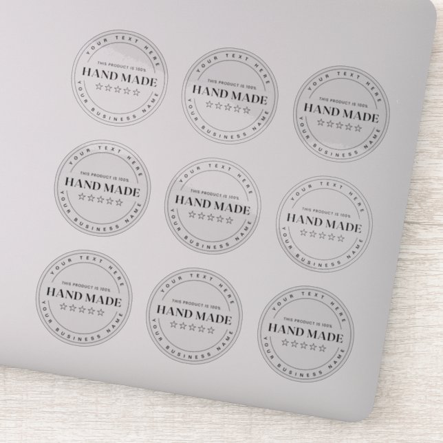 9 pegatinas transparentes pequeñas personalizadas  (Detalle)