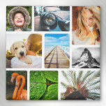 9 Plantilla de imán de Collage de fotos con marco<br><div class="desc">Collage de fotos personalizado 9 con frigorífico de marco o imán de oficina.</div>
