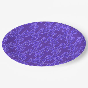 9 PLATOS FIESTAS Púrpura DE PAPEL