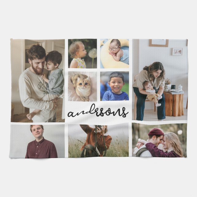 9 toallas de cocina familiar para Collages de foto (Horizontal)