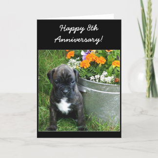 9na tarjeta de felicitación feliz del perrito del