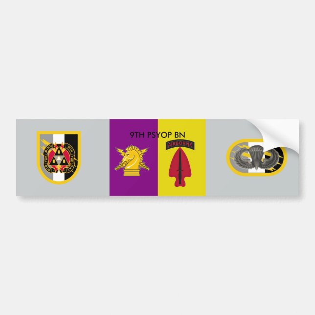9no PEGATINA PARA EL PARACHOQUES del BATALLÓN de (Frente)