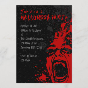 A7 invitaciones sangrientas de Halloween