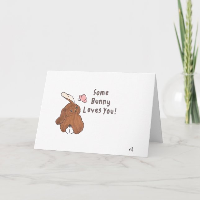 A algunos conejitos les encanta la tarjeta (Anverso)