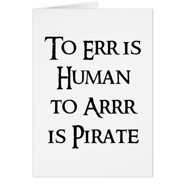 A Arrr es el pirata (Frente)