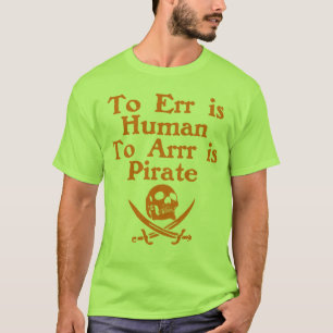 A Arrr es la camiseta del adulto del pirata