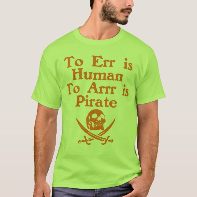 A Arrr es la camiseta del adulto del pirata (Anverso)