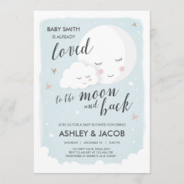 A Baby Shower le encantó la invitación de la luna 
