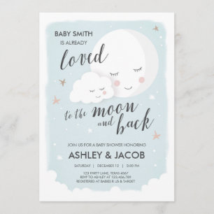 A Baby Shower le encantó la invitación de la luna