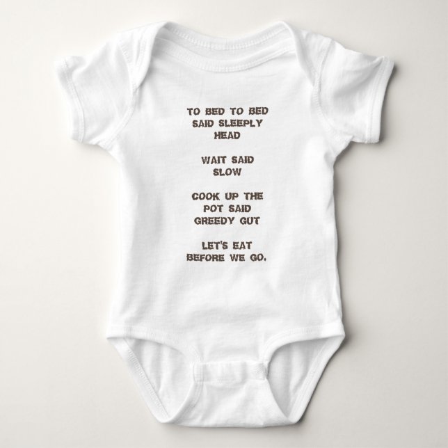 A Bed / Baby Jersey Bodysuit (Anverso)