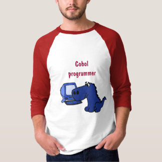 A.C. camisa del dinosaurio del programador de