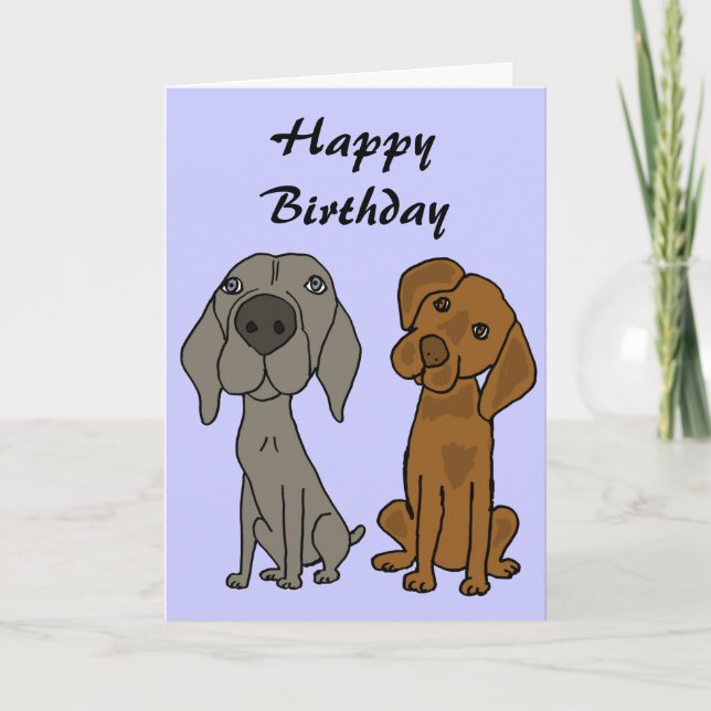 A.C. Weimaraner y tarjetas de cumpleaños del (Anverso)