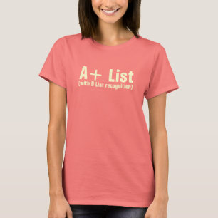 A+ Camiseta del cuello barco de las señoras de la