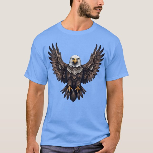 A Camiseta Masculina Básica Águia Tribal (Anverso)