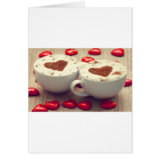 A Cappuccino Le Encantan Los Corazones De Chocolat (Frente)