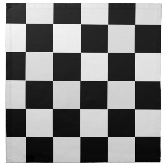 A cuadros blanco y negro servilleta de tela  Zazzle
