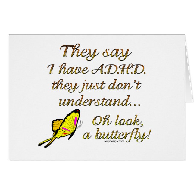 A.D.H.D. Humor de la mariposa (Anverso (Horizontal))