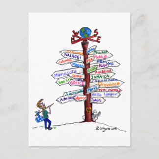 ¿A Dónde Ir? Personalizable de postales para Rótul