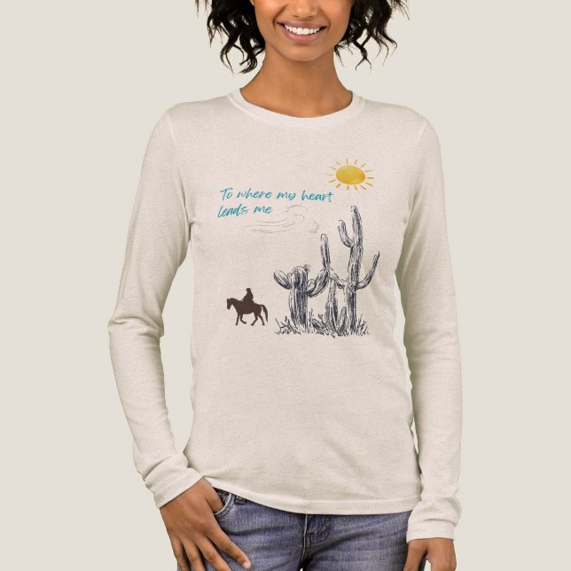 A Donde Mi Corazón Me Lleva La Camisa Triblend (Anverso)