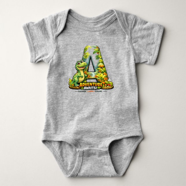 "A es para Aventura" Bodysuit de Jersey para Bebé (Anverso)