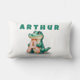 A es para Cocodrilo – Almohada Personalizada con e