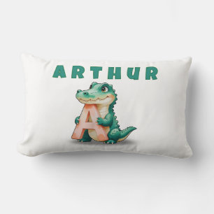 A es para Cocodrilo – Almohada Personalizada con e