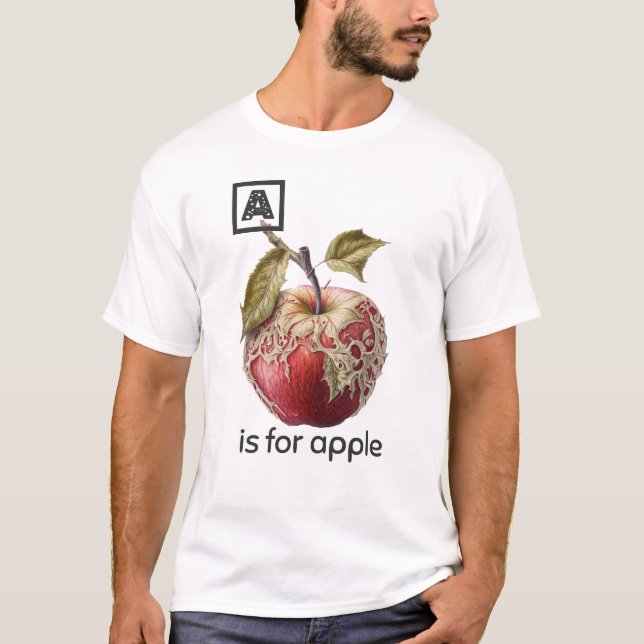 A es para la camiseta de Apple (Anverso)