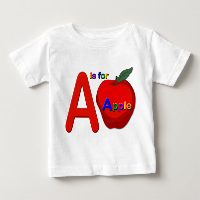 A es para la camiseta de Apple Infants (Anverso)