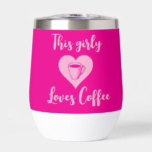 A esta chica le encanta el matraz de café