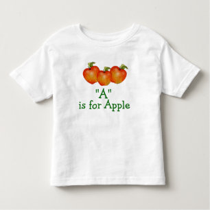 A está para Apple aprende deletrear la camiseta