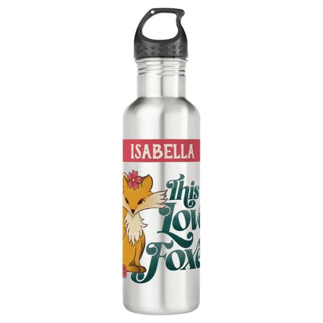 A este Chica le encanta la botella de agua Foxes (Anverso)