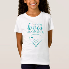 A este Chica le encanta la camiseta de béisbol/sof