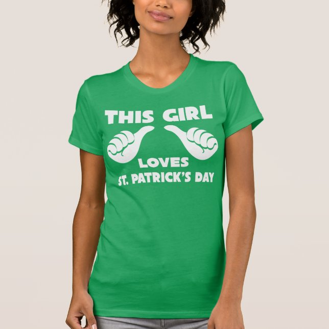A este Chica le encanta la graciosa camiseta de Sa (Anverso)