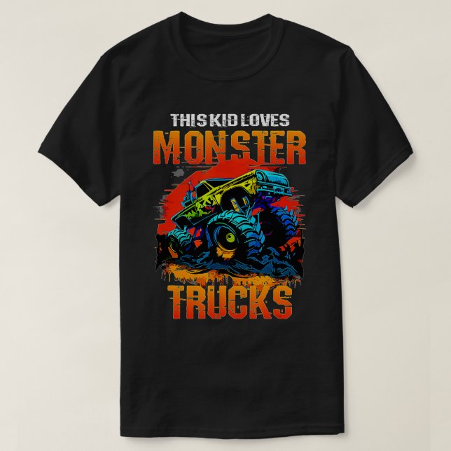 A este chico le encanta la camiseta monstrual de l (Diseño del anverso)