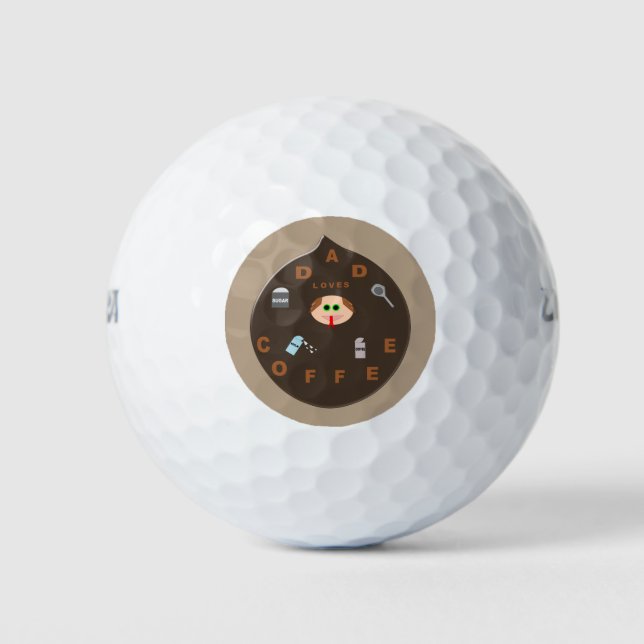 A Funny Dad Monster le encanta la pelota de golf d (Anverso)