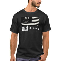 A.I. MIENTE. Camiseta oscura básica