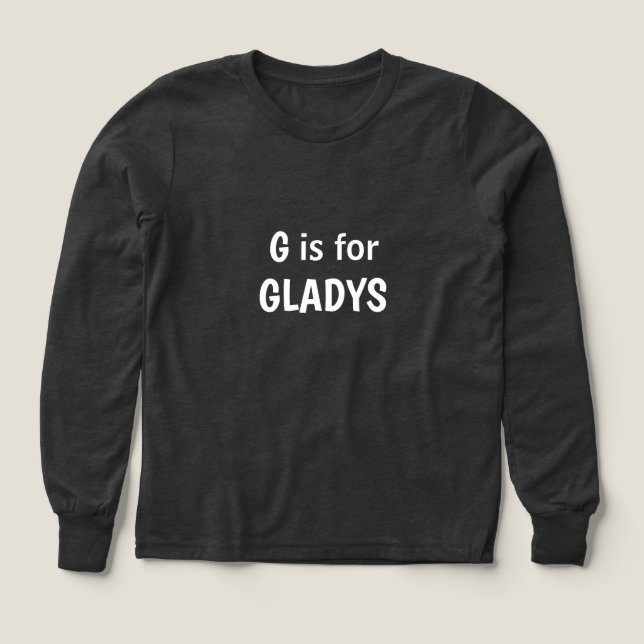 A is for alphabet, Cute Baby/Toddler name  (Diseño frontal)