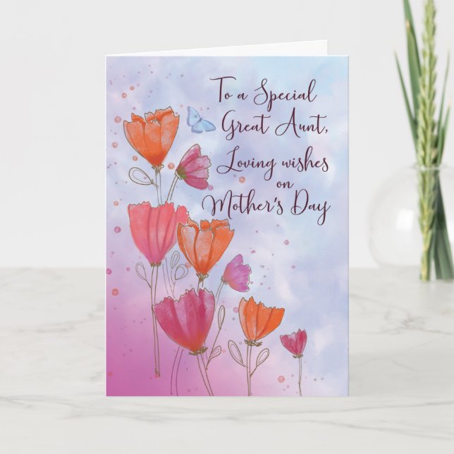 A la gran tía Día de la Madre Amor con tarjeta Nar (Anverso)