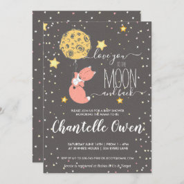 A la invitación de Baby Shower de la Luna