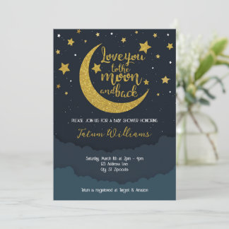 A la invitación de Baby Shower Moon & Back
