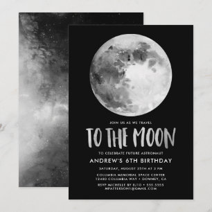 A La Luna   Invitación a la fiesta de cumpleaños