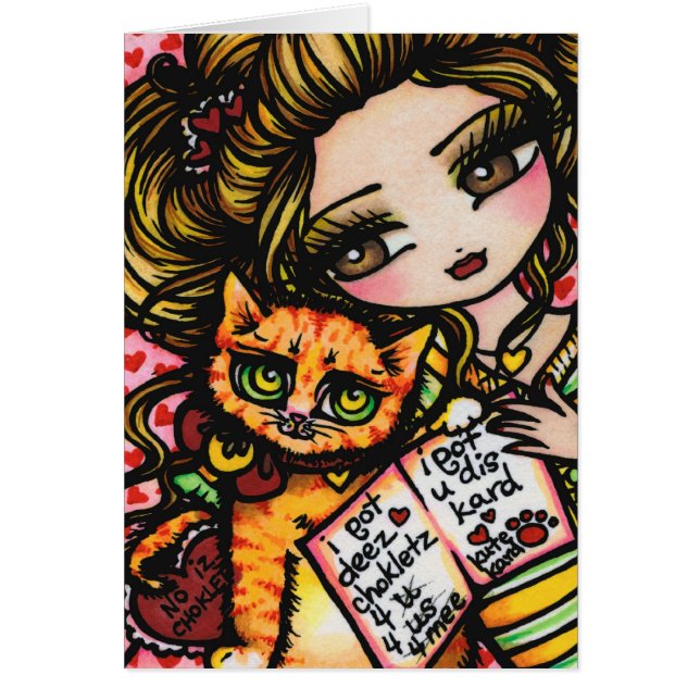 A LA MAMÁ del arte cómico lindo del CAT de Hannah (Frente)