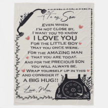 A la manta de mi hijo, regalo para el hijo